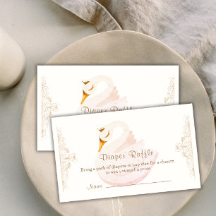 Carte D'accompagnement Baby shower de  de chair de cygne vintage