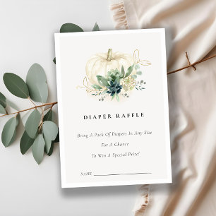 Carte D'accompagnement Baby shower de de de couches Citrouilles succule