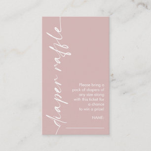 Carte D'accompagnement Baby shower de  de  de couches de Rose de duvet de