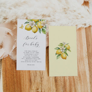 Carte D'accompagnement Baby shower de demande de carnet d'aquarelles Citr