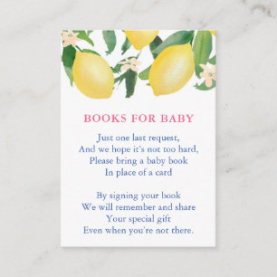 Carte D'accompagnement Baby shower de demande de livre de bibliothèque po
