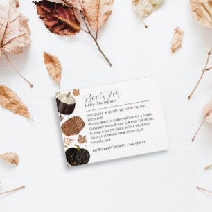 Carte D'accompagnement Baby shower de demande de livre neutre pour les ci