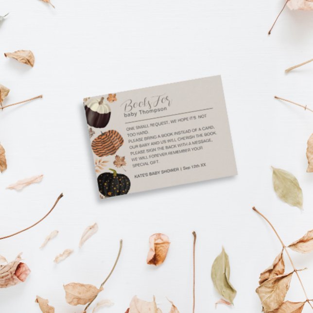 Carte D'accompagnement Baby shower de demande de livre neutre pour les ci (Créateur téléchargé)
