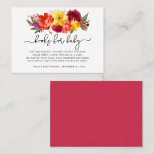 Carte D'accompagnement Baby shower de demande de réservation de fleurs d'