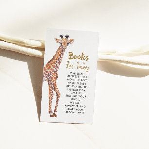 Carte D'accompagnement Baby shower de demande de réservation de Giraffe b