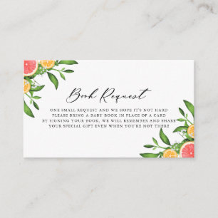 Carte D'accompagnement Baby shower de demande de réservation d'oranges et