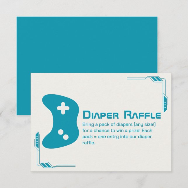Carte D'accompagnement Baby shower de désaffinage du contrôleur de jeu vi (Devant / Derrière)