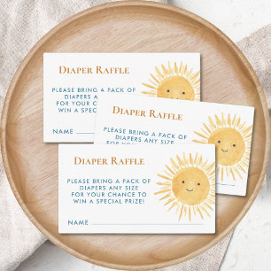 Carte D'accompagnement Baby shower de Diaper Raffle Sun Boy