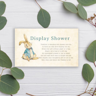 Carte D'accompagnement Baby shower de douche à affichage Peter Rabbit vin