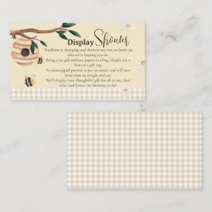 Carte D'accompagnement Baby shower de douche d'affichage d'abeille miel