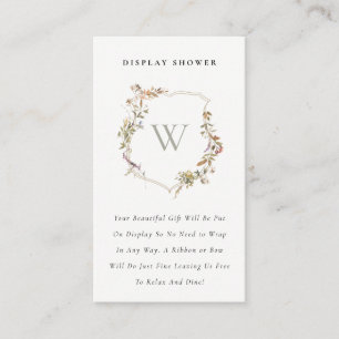 Carte D'accompagnement Baby shower de douche d'affichage en crête Fleur s