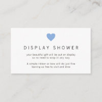 Baby shower de douche simple Blue Heart Boy