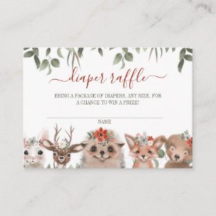 Carte D'accompagnement Baby shower de feuillage de feuillage de bois