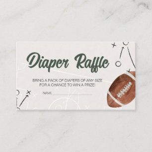 Carte D'accompagnement Baby shower de football Déchets Raffle