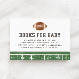 Carte D'accompagnement Baby shower de football Livres pour bébé