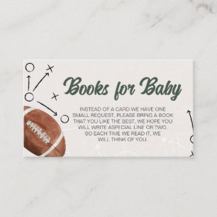 Carte D'accompagnement Baby shower de football Livres pour bébé