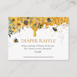 Carte D'accompagnement Baby shower de frai de couches Aquarelle d'abeille