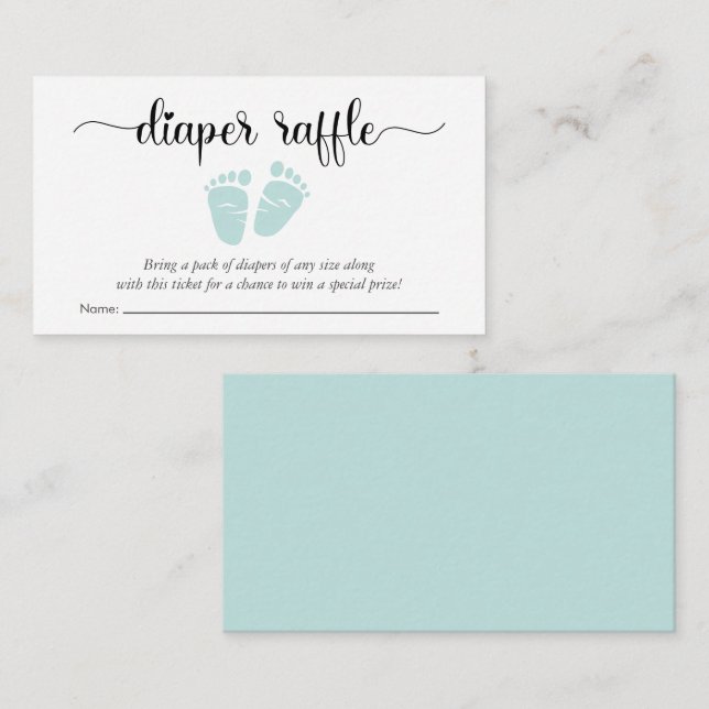 Carte D'accompagnement Baby shower de fraisage à base de menthe pour bébé (Devant / Derrière)