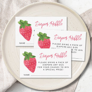 Carte D'accompagnement Baby shower de fraise Laveuse Raffin Enceinte voit