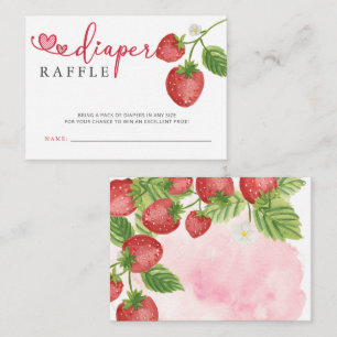 Carte D'accompagnement Baby shower de fraise rose rousse Raffin