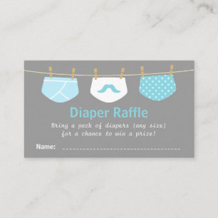 Carte D'accompagnement Baby shower de garçon, billets mignons de tombola
