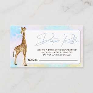 Carte D'accompagnement Baby Shower de girafeau Diaper Raffle