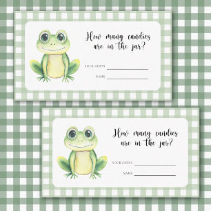 Carte D'accompagnement Baby shower de grenouille - devinez combien de bon