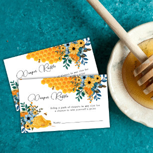 Carte D'accompagnement Baby shower de jachère florale de miel moderne