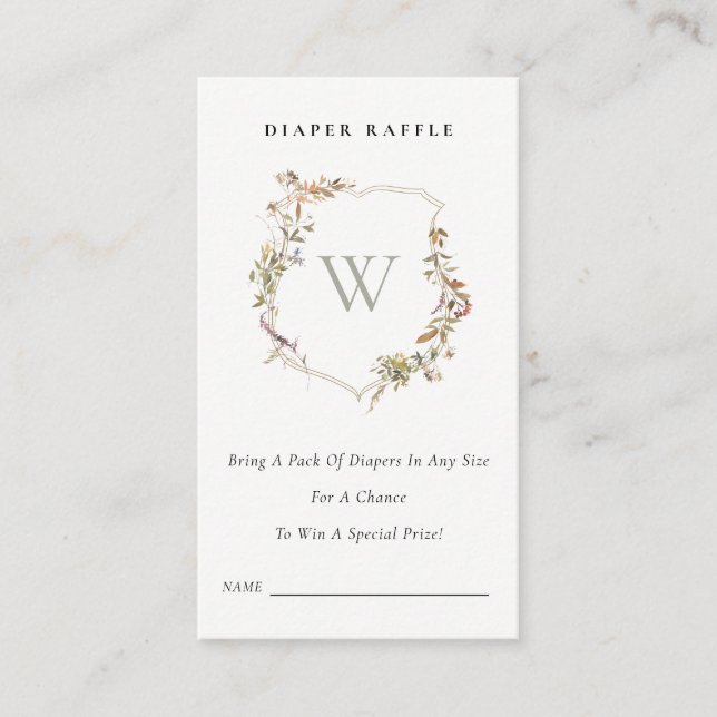 Carte D'accompagnement Baby shower de jauge de la couche de poitrine Fleu (Devant)