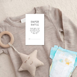 Carte D'accompagnement Baby shower de jauge noir blanc de couche moderne