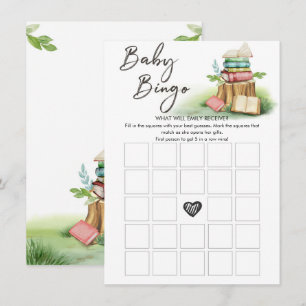 Carte D'accompagnement Baby shower de jeu de Bingo Storybook Vintage