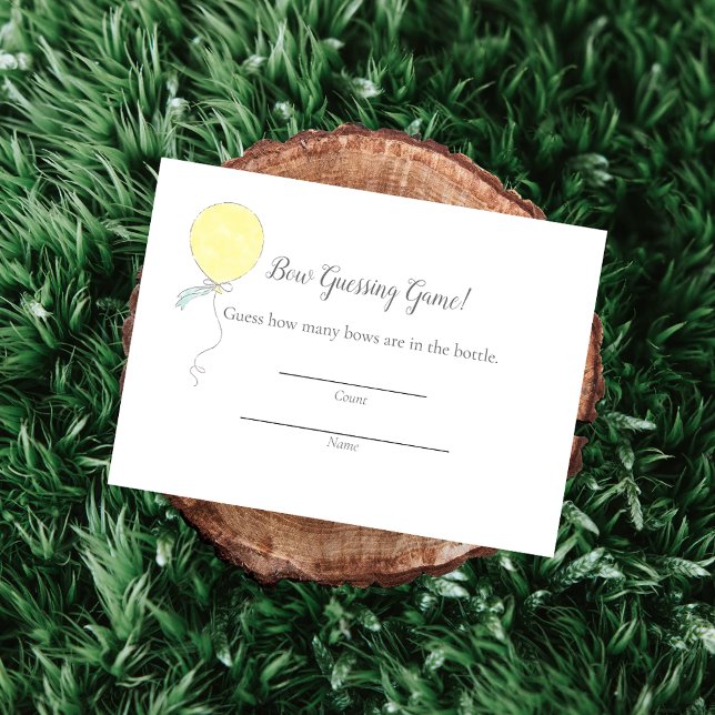 Carte D'accompagnement Baby shower de jeu de devis pour bébés (Créateur téléchargé)