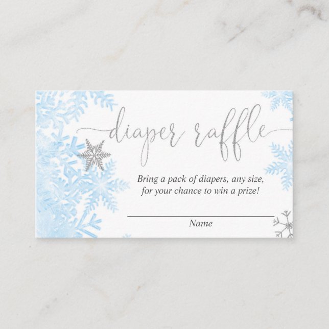 Carte D'accompagnement Baby shower de la couche de  en argent bleu (Devant)