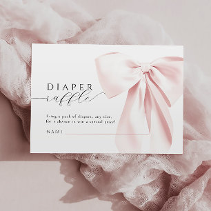 Carte D'accompagnement Baby shower de la couche de  rose pâle