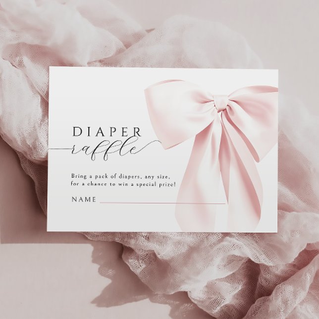 Carte D'accompagnement Baby shower de la couche de  rose pâle (Créateur téléchargé)