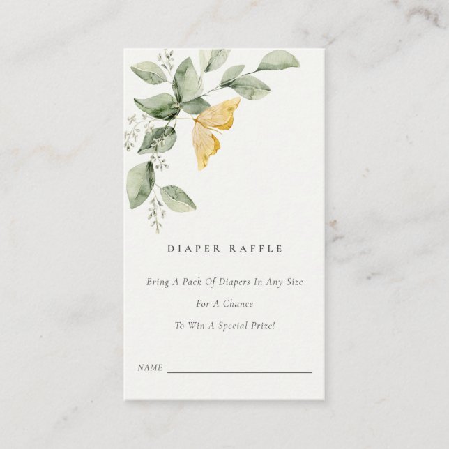 Carte D'accompagnement Baby shower de la faune du jardin Papillons de la  (Devant)