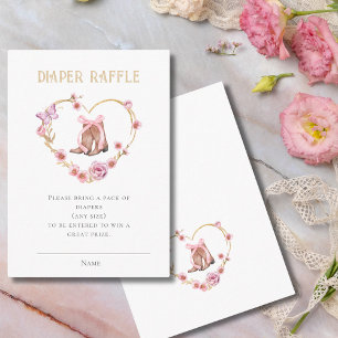 Carte D'accompagnement Baby shower de la fille-fille au chapeau