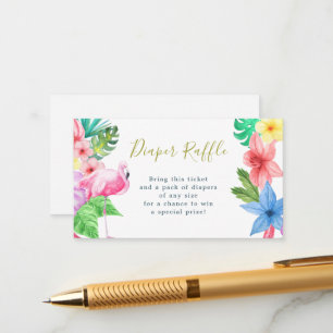 Carte D'accompagnement Baby shower de la tombola tropicale luau