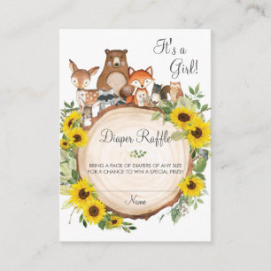 Carte D'accompagnement Baby shower de laine de tournesol Raffin