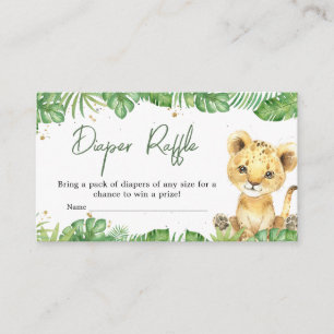Carte D'accompagnement Baby shower de Lion tordu Raffin de couche