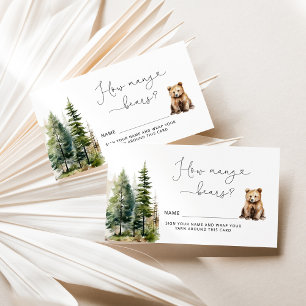 Carte D'accompagnement Baby shower de l'ours devinez combien d'ours