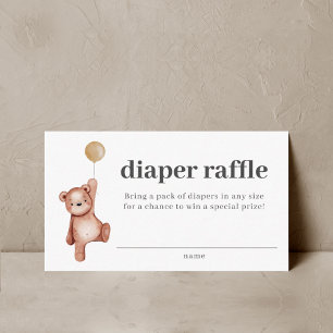Carte D'accompagnement Baby shower de l'ours en peluche Raffin Insérer