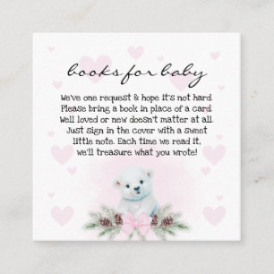 Carte D'accompagnement Baby shower de l'ours polaire Livres pour bébé dem