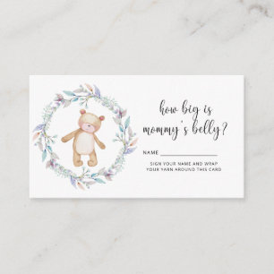 Carte D'accompagnement Baby shower de l'ours quelle est la taille du vent