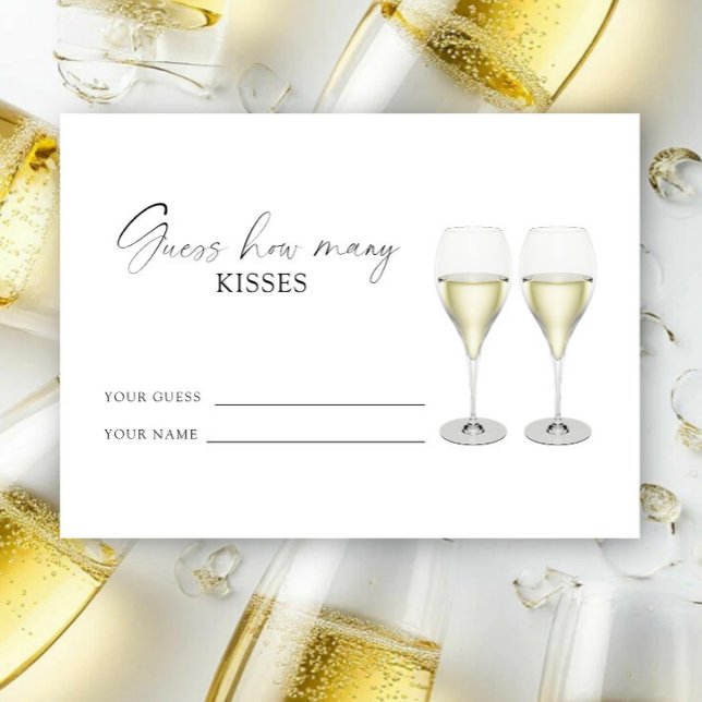 Carte D'accompagnement Baby shower de mariage au champagne - devinez comb (Créateur téléchargé)
