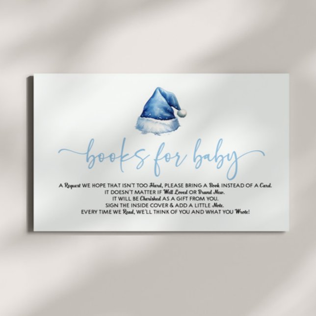 Carte D'accompagnement Baby shower de Noël de Santa Hat Livres pour bébé (Créateur téléchargé)