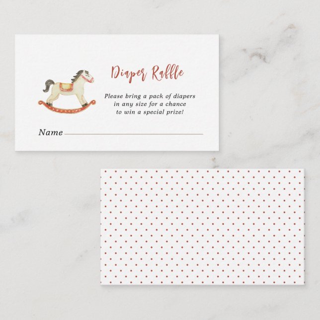 Carte D'accompagnement Baby shower de Noël Déchets Raffle (Devant / Derrière)