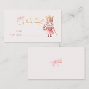 Carte D'accompagnement Baby shower de Noël Nutcracker Devinez combien