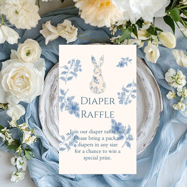 Carte D'accompagnement Baby shower de Pâques Bleu toile (Créateur téléchargé)