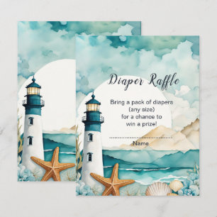 Carte D'accompagnement Baby shower de phare nautique Déchets